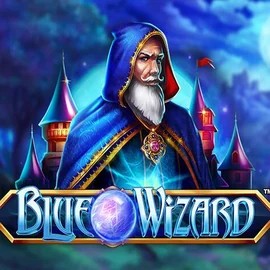 Blue Wizard slot logo by Quickspin at Rollxo Casino