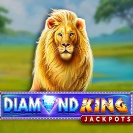 Diamond King Jackpots slot logo by SpinPlay Games at Rollxo Casino