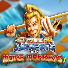 Stellar Jackpots with More Monkeys logo by Lightning Box Game Rollxo Casino
